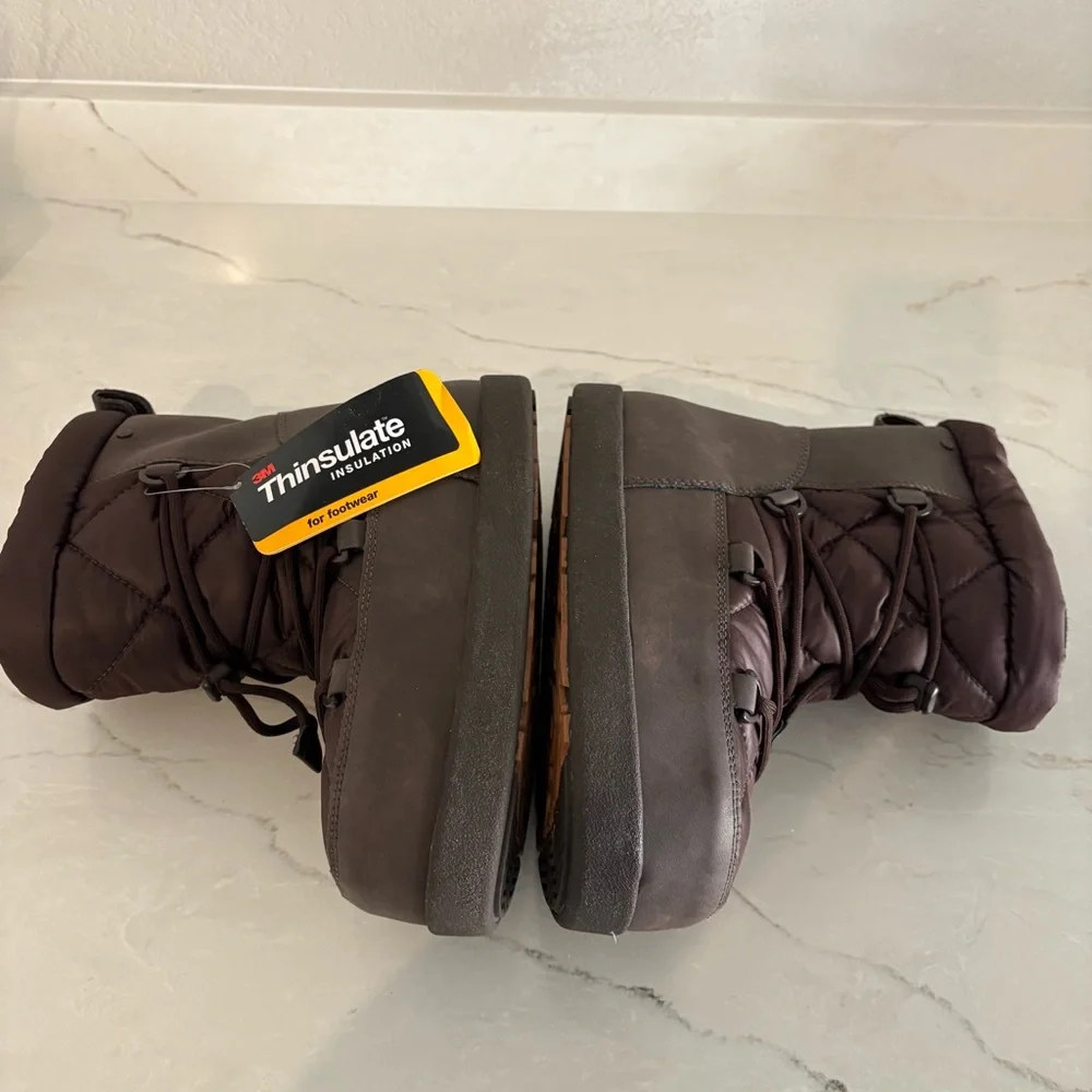Ugg Noeme Snow‎ Winter Kid Boots Sz 3 Brown